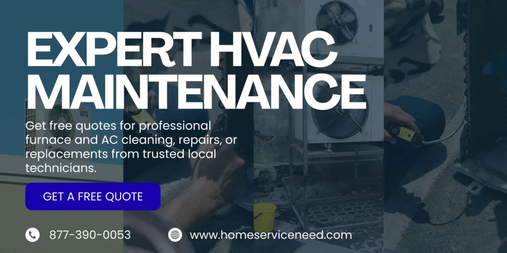 Mid-page banner for HVAC services featuring certified heating and cooling technicians
